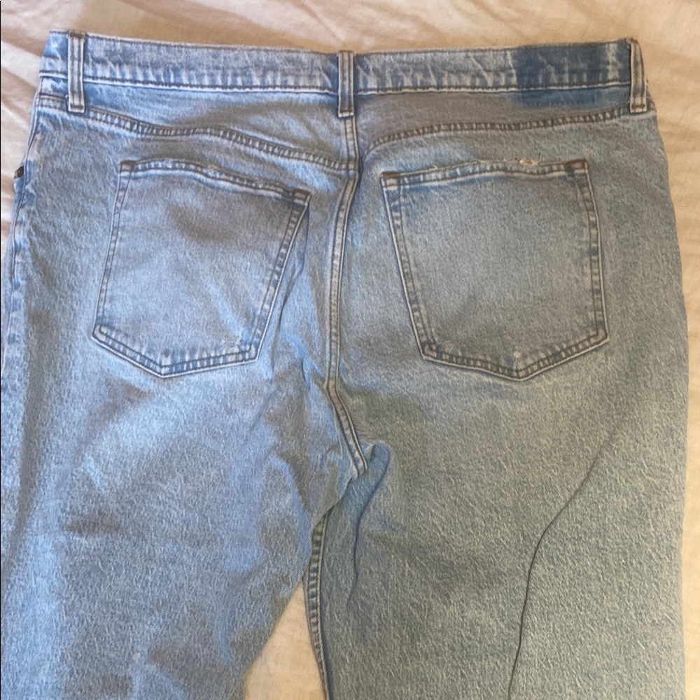 Abercrombie & Fitch Light Blue Straight Leg Jeans - Picture 4 of 5